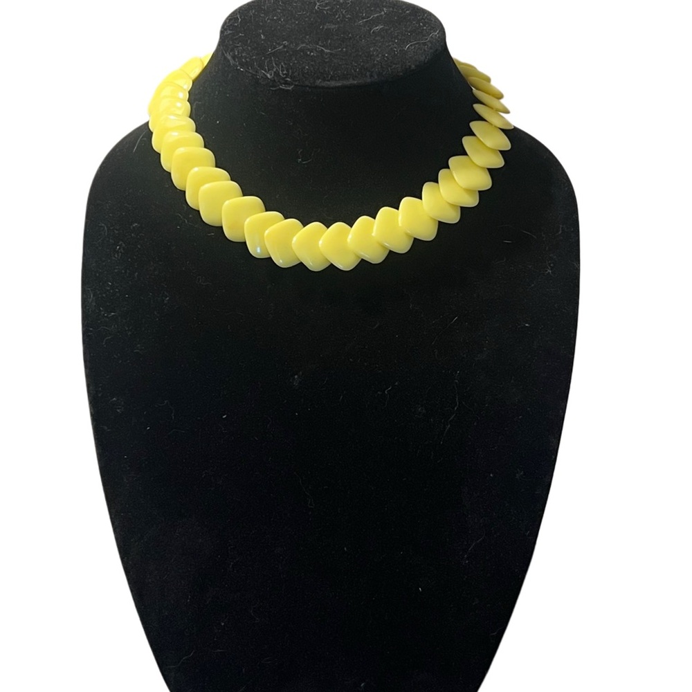 Yellow Vintage Statement Choker Necklace